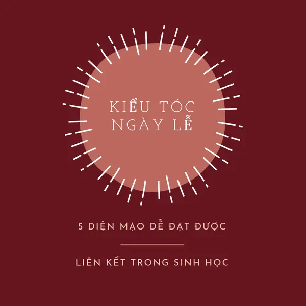 Kiểu tóc ngày lễ red organic-simple