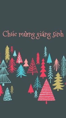 Chúc mừng giáng sinh green whimsical-line