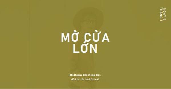 Cửa hàng quần áo mở cửa lớn green modern-bold