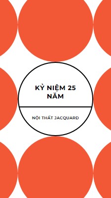 Kỷ niệm 25 năm orange modern-geometric-&-linear