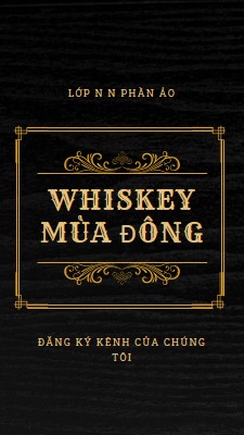 Rượu whiskey mùa đông black vintage-retro