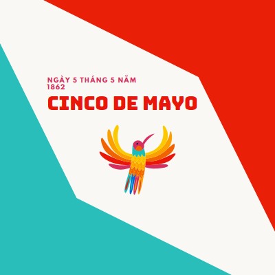 Chúc mừng Cinco de Mayo red modern-color-block