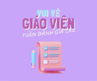 Tuần lễ Đánh giá cao giáo viên purple whimsical-color-block