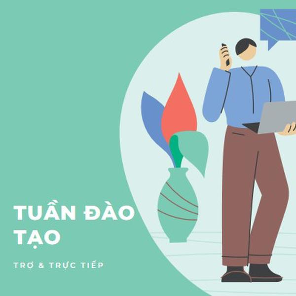 Tuần đào tạo green modern-color-block