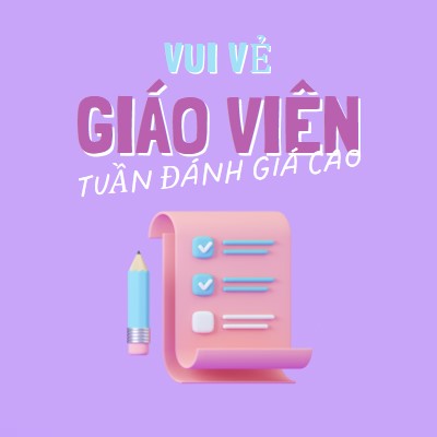 Tuần lễ Đánh giá cao giáo viên purple whimsical-color-block