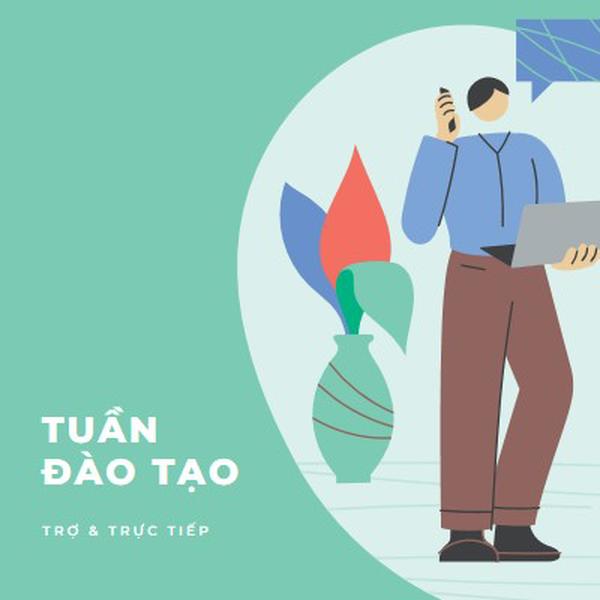 Tuần đào tạo green modern-color-block