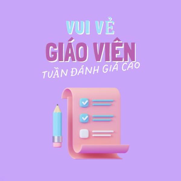 Tuần lễ Đánh giá cao giáo viên purple whimsical-color-block