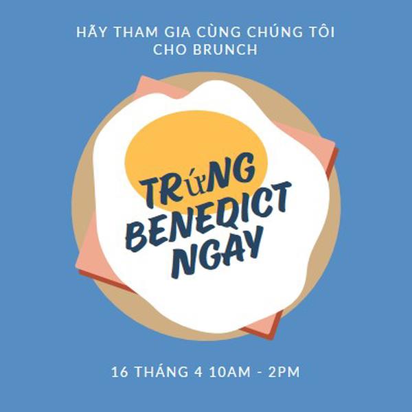 Trứng Benedict Ngày blue whimsical-color-block