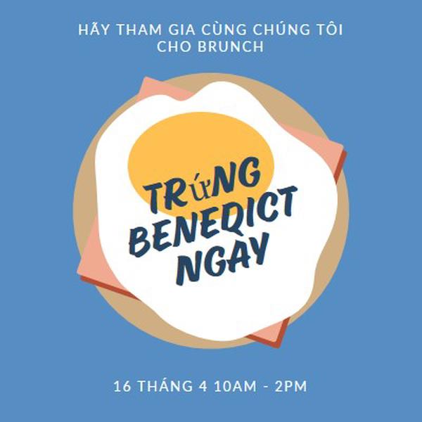 Trứng Benedict Ngày blue whimsical-color-block