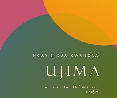 Ngày 3 của Kwanzaa green modern-bold