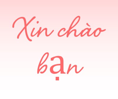 Xin chào pink modern-simple