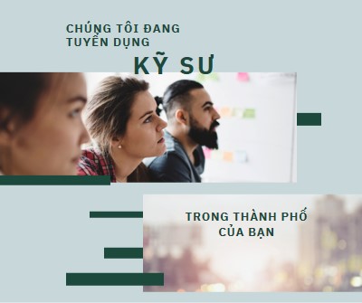 Chúng tôi đang tuyển dụng kỹ sư blue modern-simple