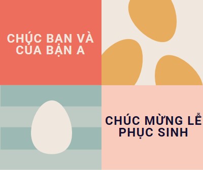 Chúc mừng Phục sinh cho bạn và của bạn orange modern-color-block