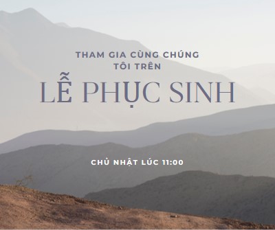 Hãy cùng chúng tôi vào Chủ Nhật Phục Sinh gray modern-simple