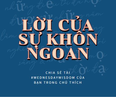 Word để khôn ngoan blue modern-simple