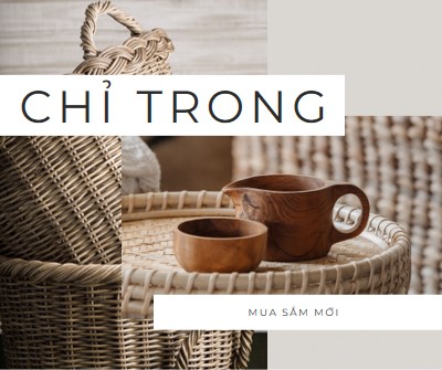 Cửa hàng Wicker brown organic-simple