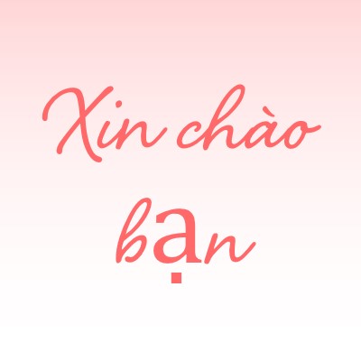 Xin chào pink modern-simple