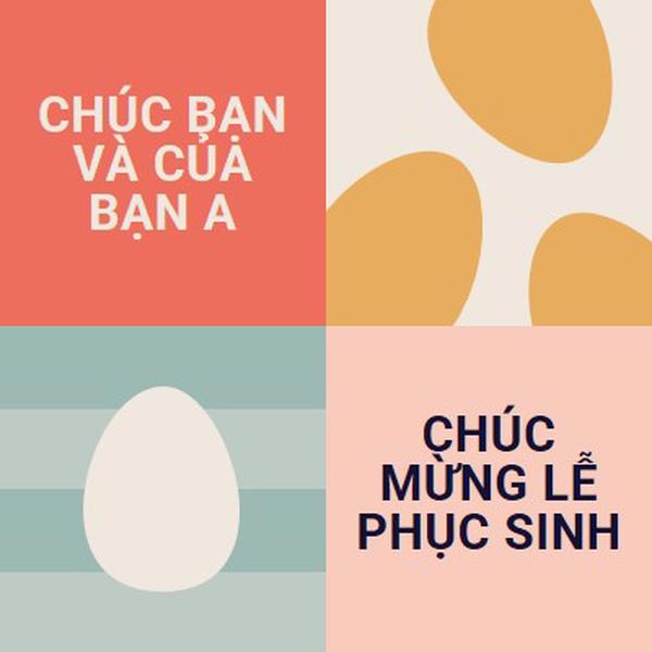 Chúc mừng Phục sinh cho bạn và của bạn orange modern-color-block