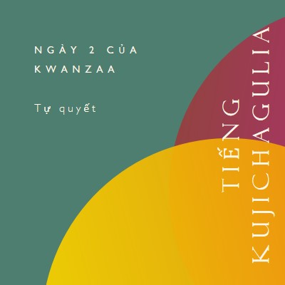 Ngày 2 của Kwanzaa green modern,bold