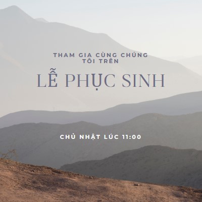 Hãy cùng chúng tôi vào Chủ Nhật Phục Sinh gray modern-simple