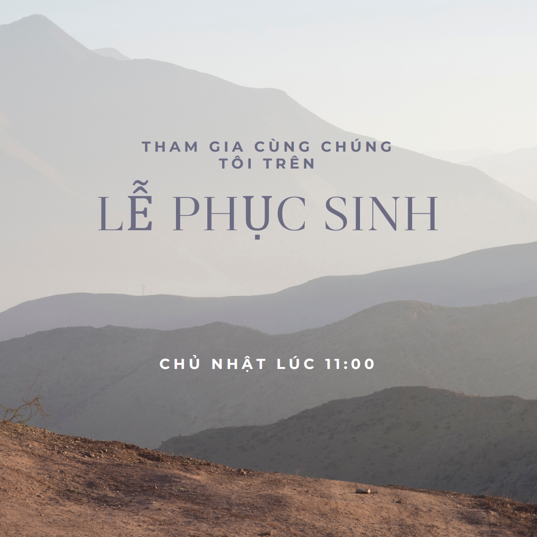 Hãy cùng chúng tôi vào Chủ Nhật Phục Sinh gray modern-simple