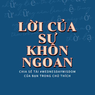 Word để khôn ngoan blue modern-simple