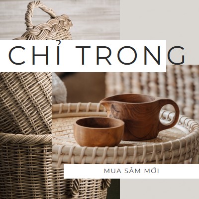 Cửa hàng Wicker brown organic-simple