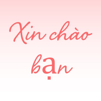 Xin chào pink modern-simple