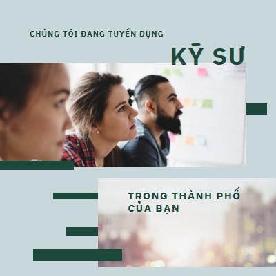 Chúng tôi đang tuyển dụng kỹ sư blue modern-simple