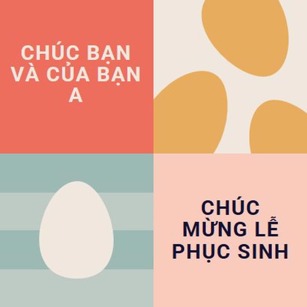 Chúc mừng Phục sinh cho bạn và của bạn orange modern-color-block