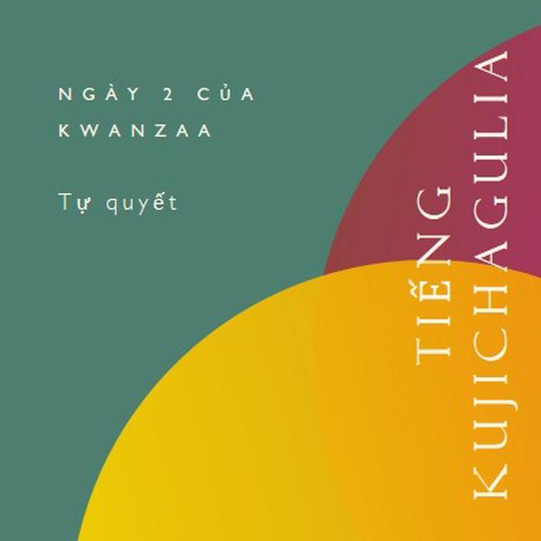 Ngày 2 của Kwanzaa green modern,bold