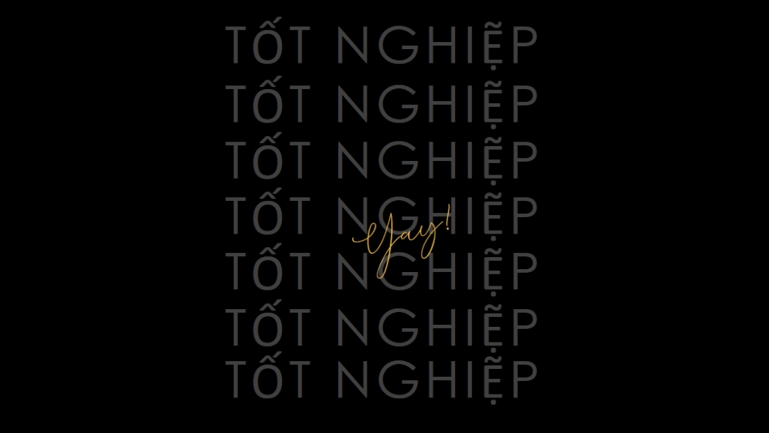 Yay để tốt nghiệp black modern-simple