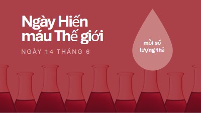 Ngày Hiến máu Thế giới red modern-bold