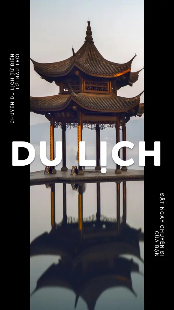 Ngôi chùa phản chiếu black modern-bold