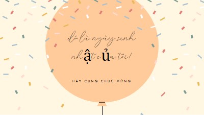 Chúng ta hãy cùng chúc mừng sinh nhật của tôi yellow whimsical-line