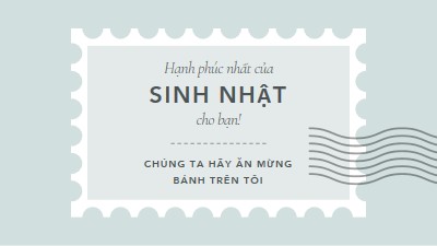 Sinh nhật tuyệt vời blue modern-simple