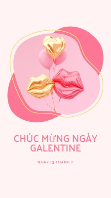 Chúc mừng ngày Valentine, gal white organic-simple