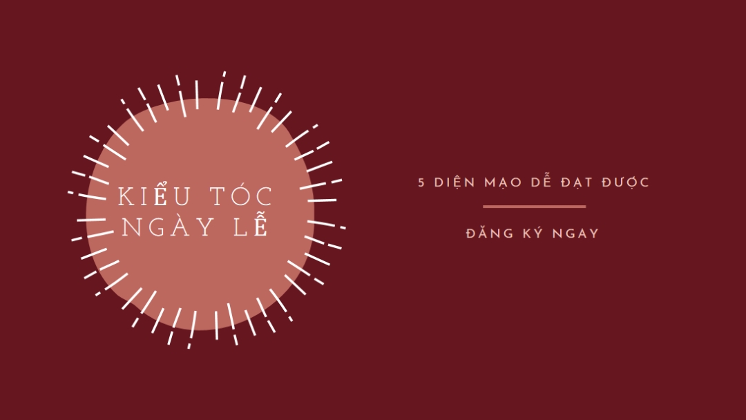 Kiểu tóc ngày lễ red organic-simple