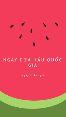 Ngày Dưa hấu Quốc gia pink modern-simple