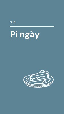 Pi ngày blue whimsical-line