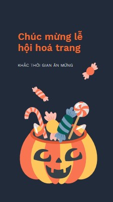 Có một Halloween ngọt ngào black whimsical-line