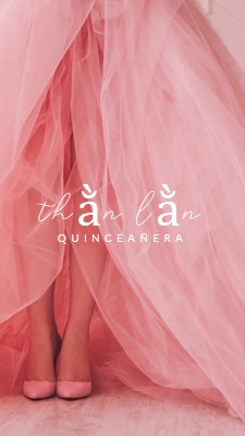 Màu quinceanera pink modern-simple