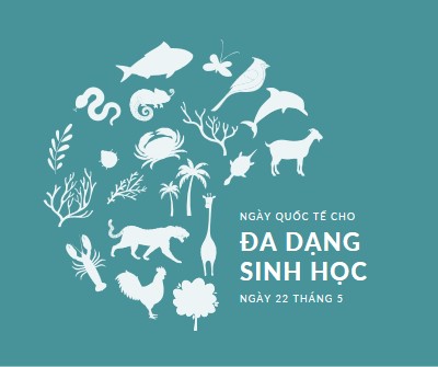 Chào mừng Ngày Đa dạng Sinh học Thế giới blue modern-simple