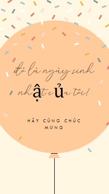 Chúng ta hãy cùng chúc mừng sinh nhật của tôi yellow whimsical-line