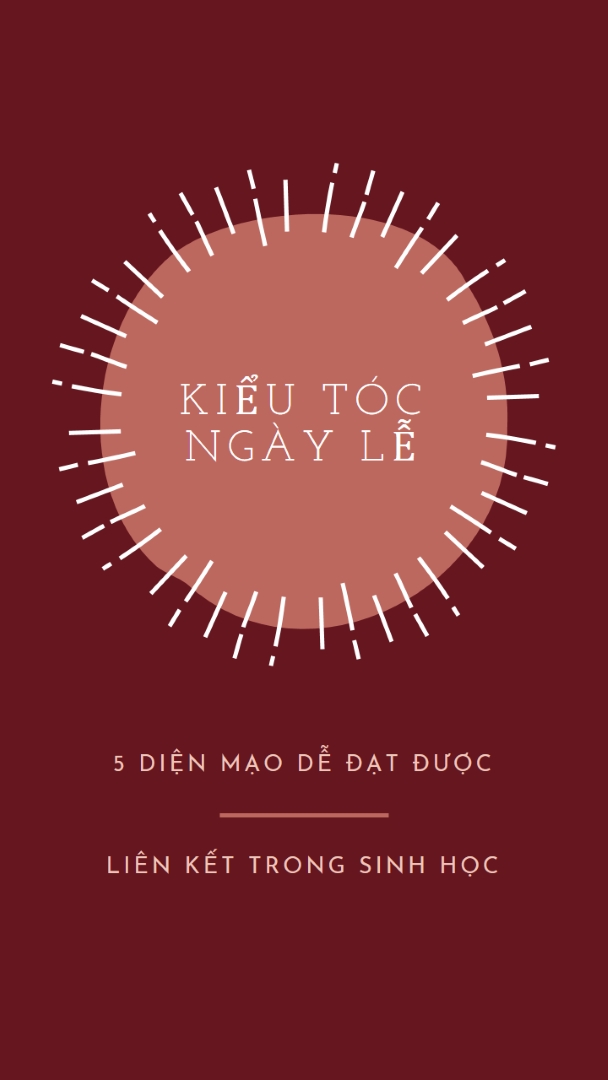Kiểu tóc ngày lễ red organic-simple