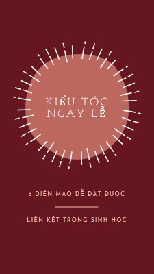 Kiểu tóc ngày lễ red organic-simple