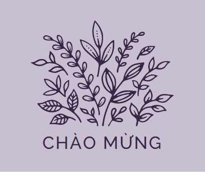 Xin chào purple whimsical-line