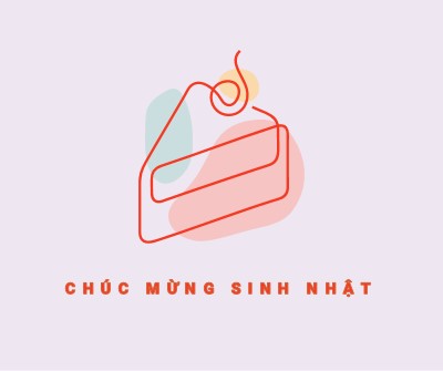 Một lát chúc mừng sinh nhật purple whimsical-line