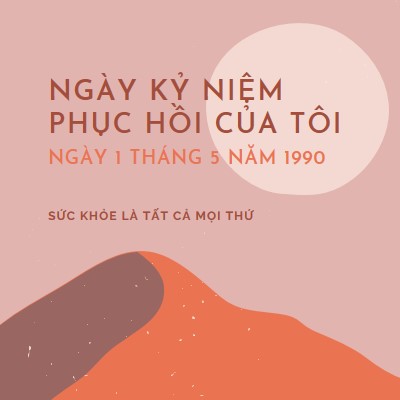 Kỷ niệm ngày phục hồi của tôi pink organic-boho