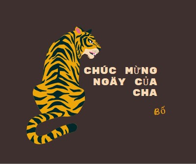 Chúc mừng ngày của cha, bố brown whimsical-color-block